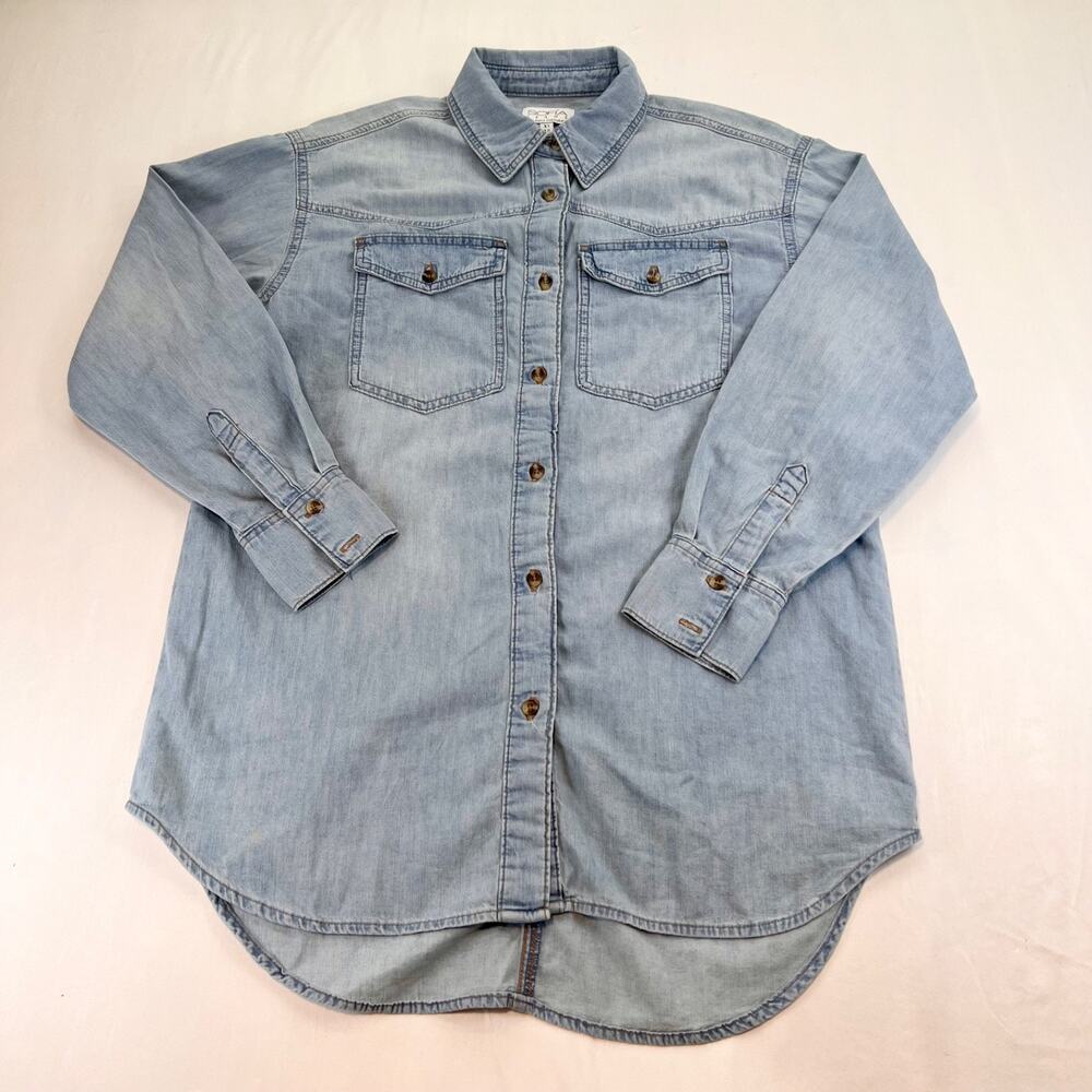Sofia Jeans by Sofia Vergara Denim Button Up Long Sleeve Shirt Women’s Size XS